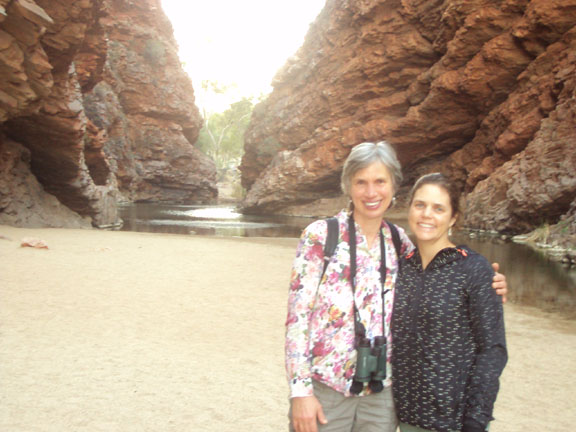 Michele and Carrie at Simpson's Gap